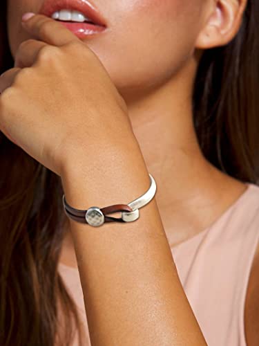 Boho Leather Cuff Bracelet Set: Women & Men