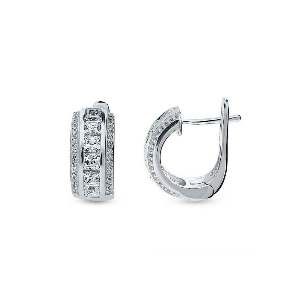 Sterling Silver CZ Huggie Hoop Earrings for All