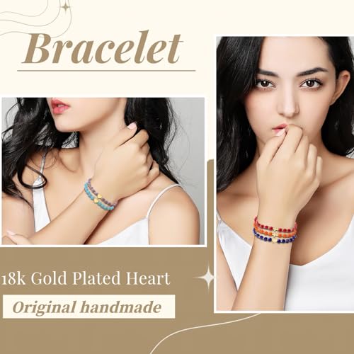 MetJakt Mint Green Heart Crystal Bracelet for Women