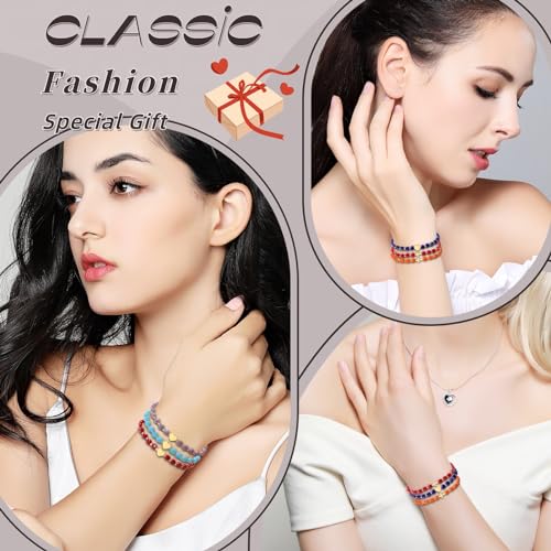 MetJakt Mint Green Heart Crystal Bracelet for Women