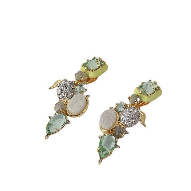 Colorful Inlaid Enamel Long Earrings by Alexis Bittar