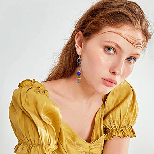 Boho Geometric Turquoise Dangle Earrings for Women