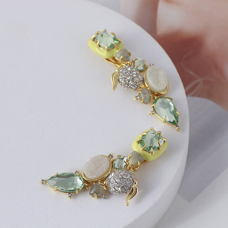 Colorful Inlaid Enamel Long Earrings by Alexis Bittar