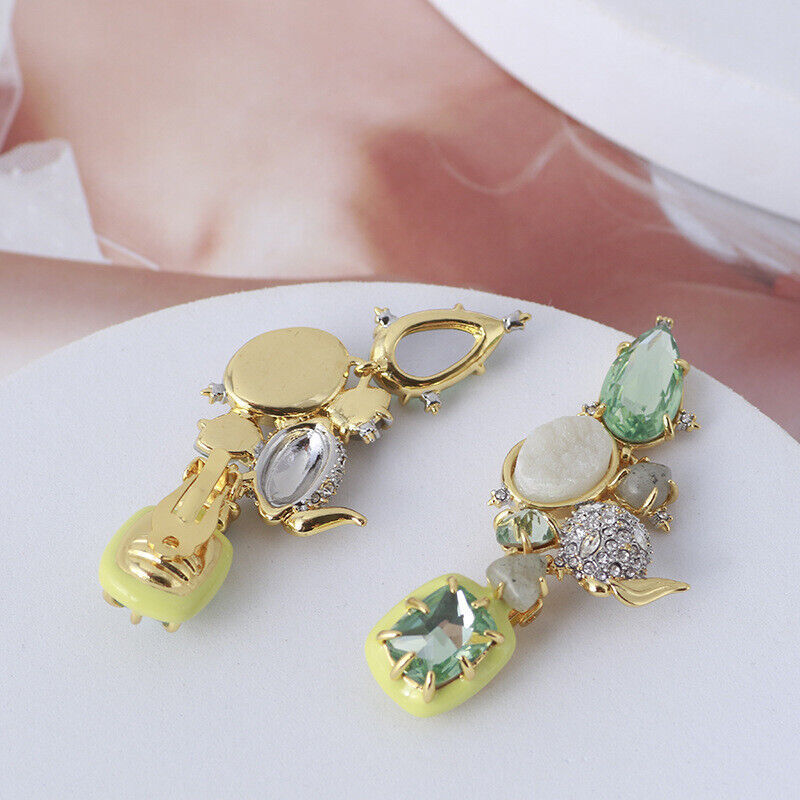 Colorful Inlaid Enamel Long Earrings by Alexis Bittar