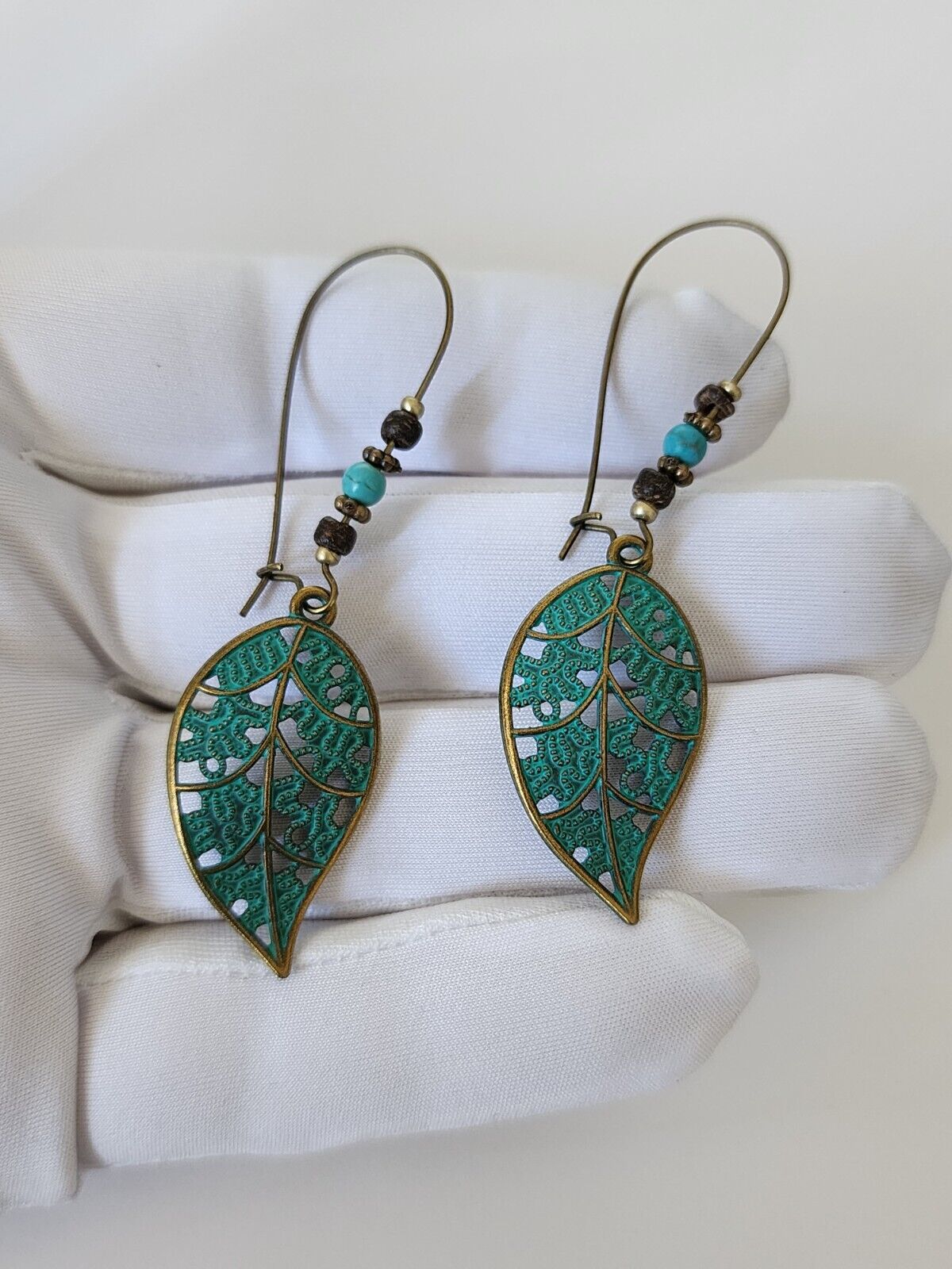 Vintage Boho Leaf Dangle Earrings for Women