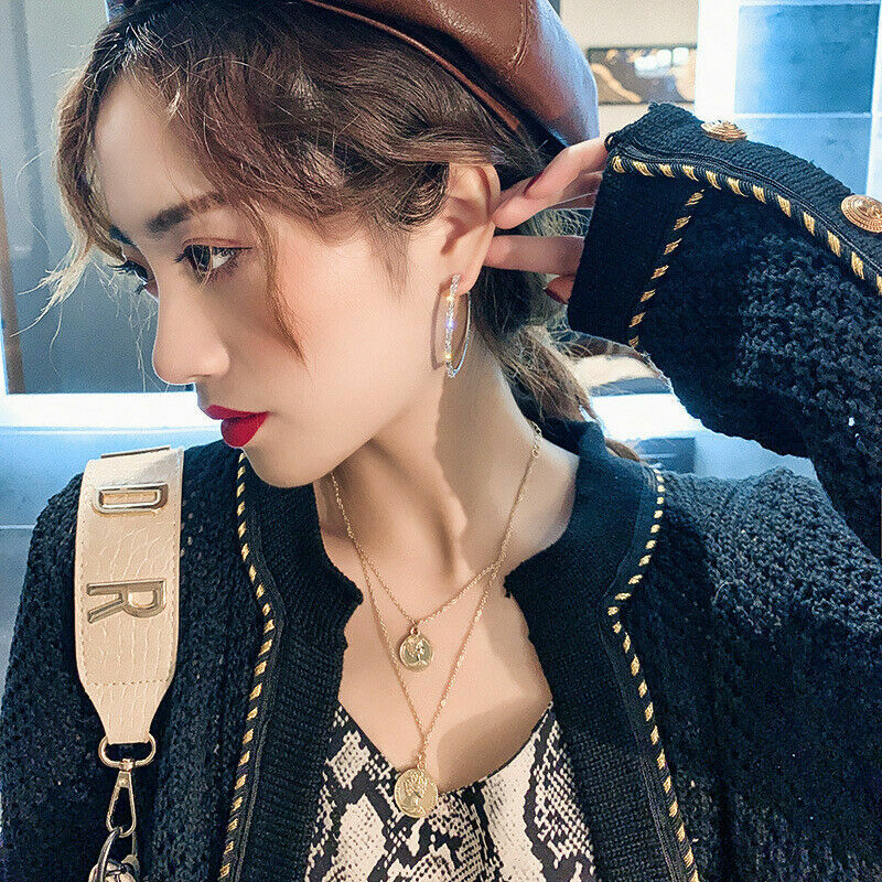 Elegant 925 Silver Plated Hoop Earrings for Women