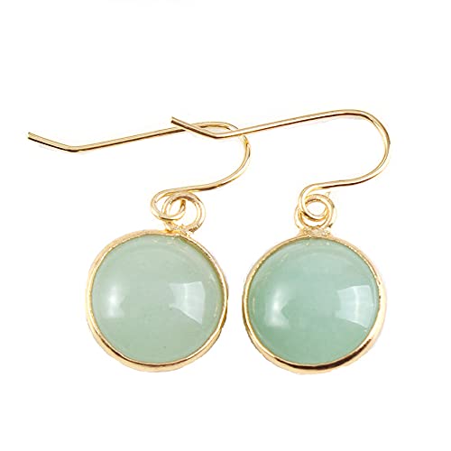 14k Gold Handmade Jade Earrings for Women - Gift