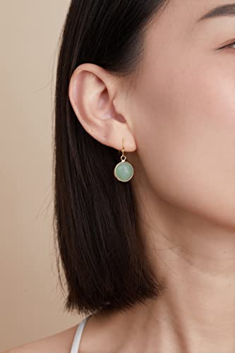 14k Gold Handmade Jade Earrings for Women - Gift