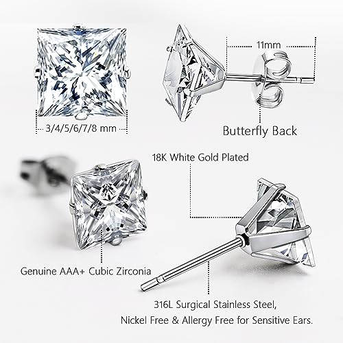 Handmade Hypoallergenic Stainless Steel Stud Earrings Set