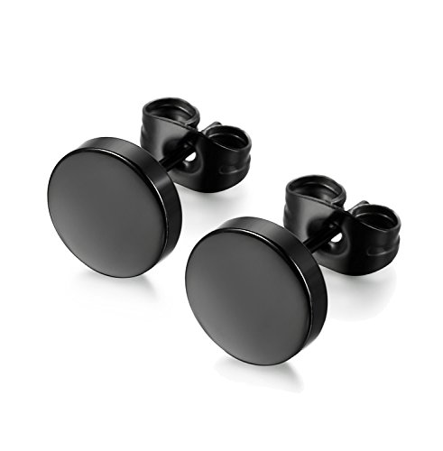 Elegant Black Round Stud Earrings Set for All