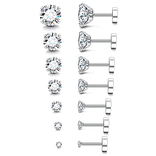 Hypoallergenic Flat Back Stud Earrings for All