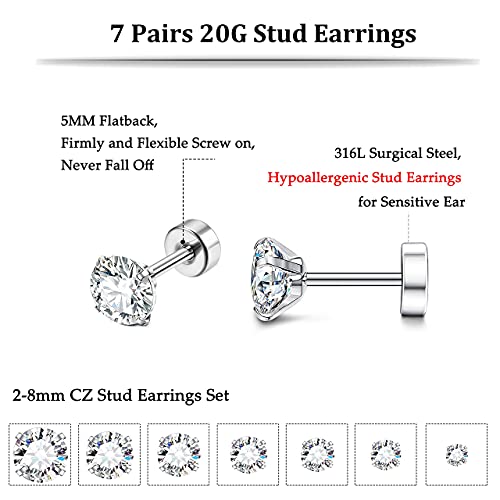 Hypoallergenic Flat Back Stud Earrings for All