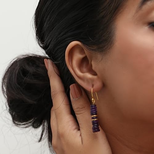 Emerald Heishi Beads Hook Earring - Perfect Gift