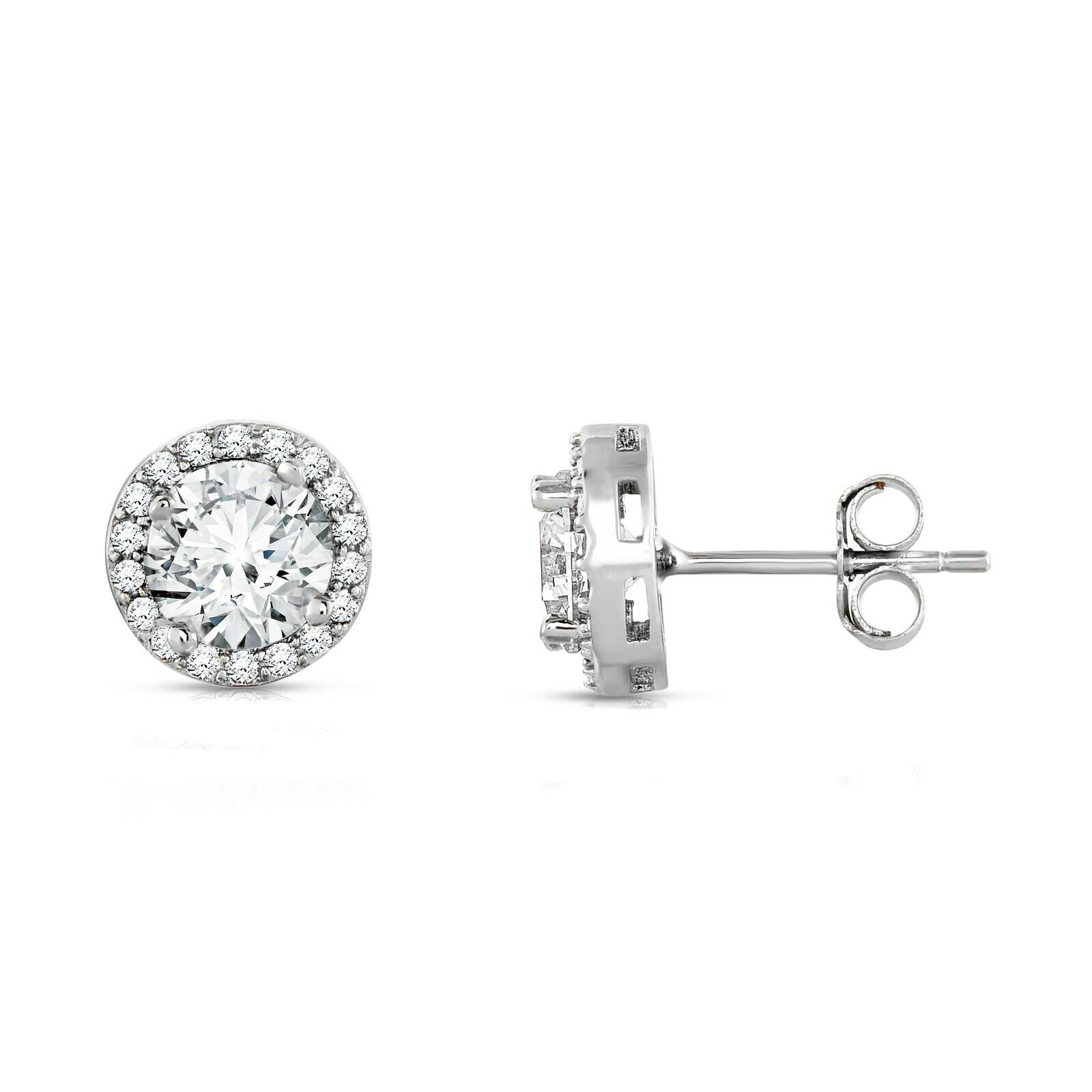 925 Sterling Silver Cubic Zirconia Stud Earrings