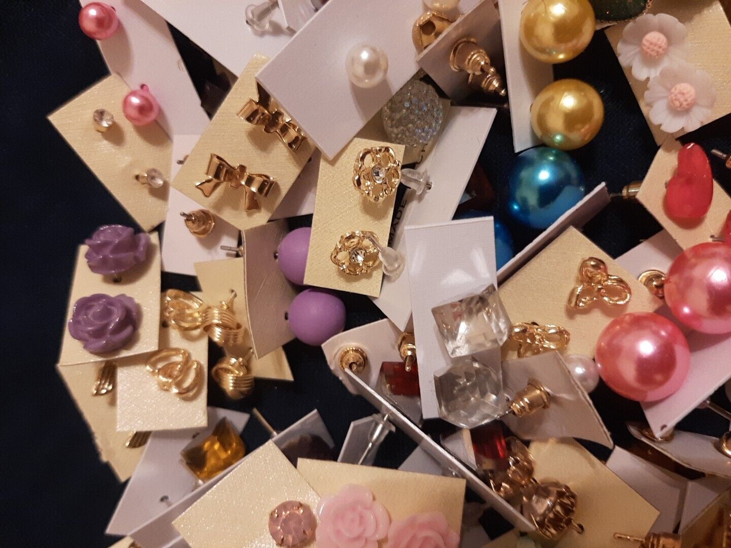 50 Handmade Stud Earrings - Wholesale Jewelry Lot