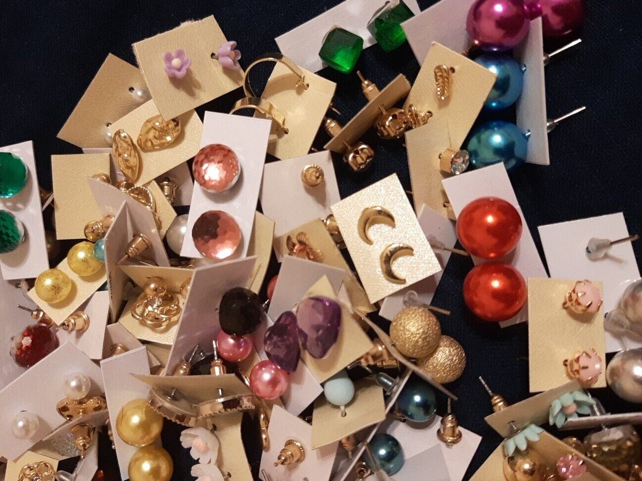 50 Handmade Stud Earrings - Wholesale Jewelry Lot