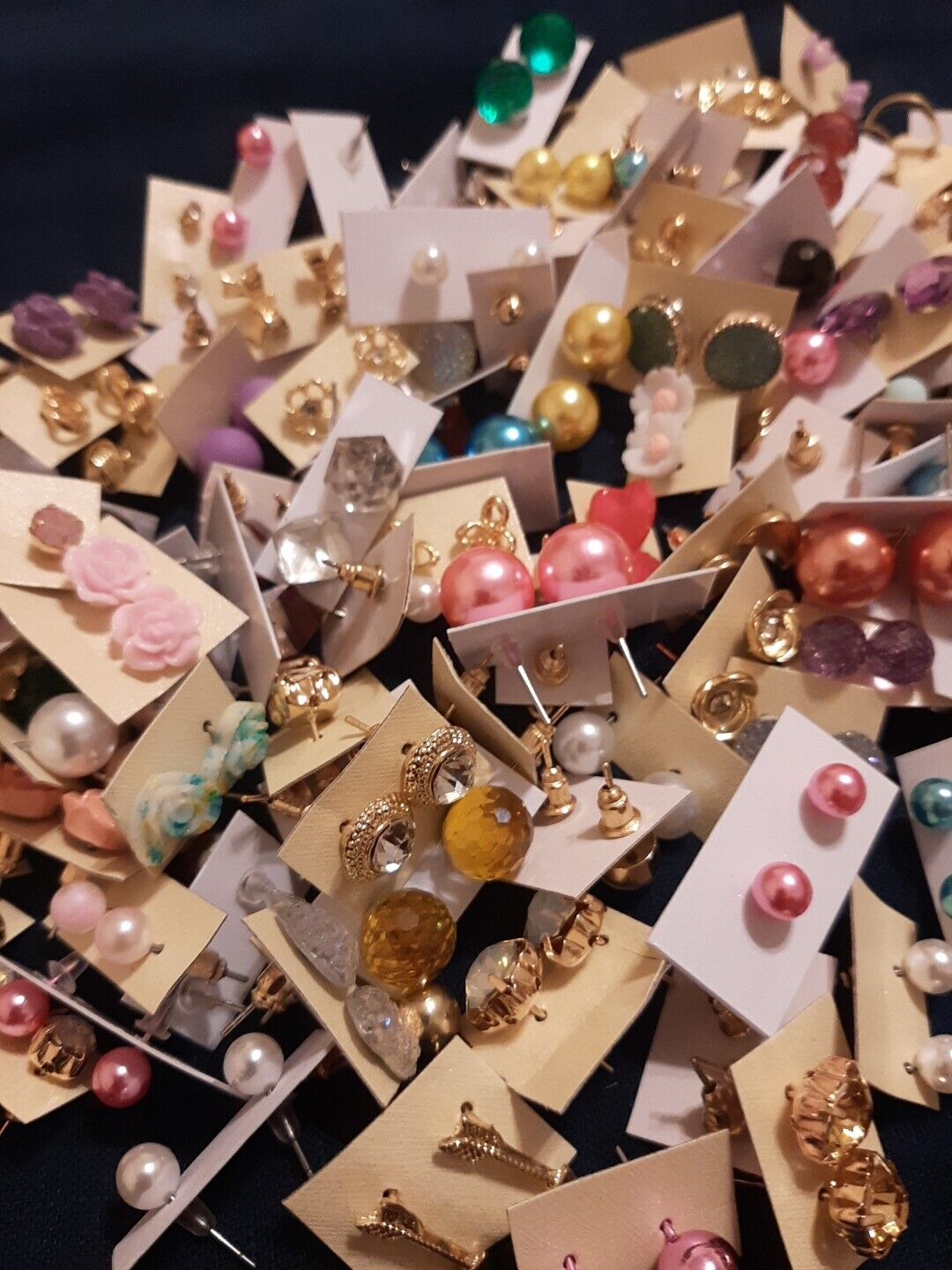 50 Handmade Stud Earrings - Wholesale Jewelry Lot