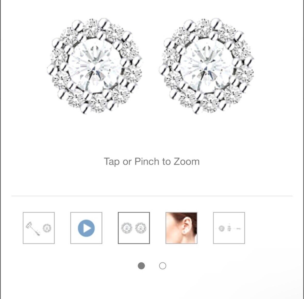 14k White Gold Diamond Stud Earrings - 0.45 ctw