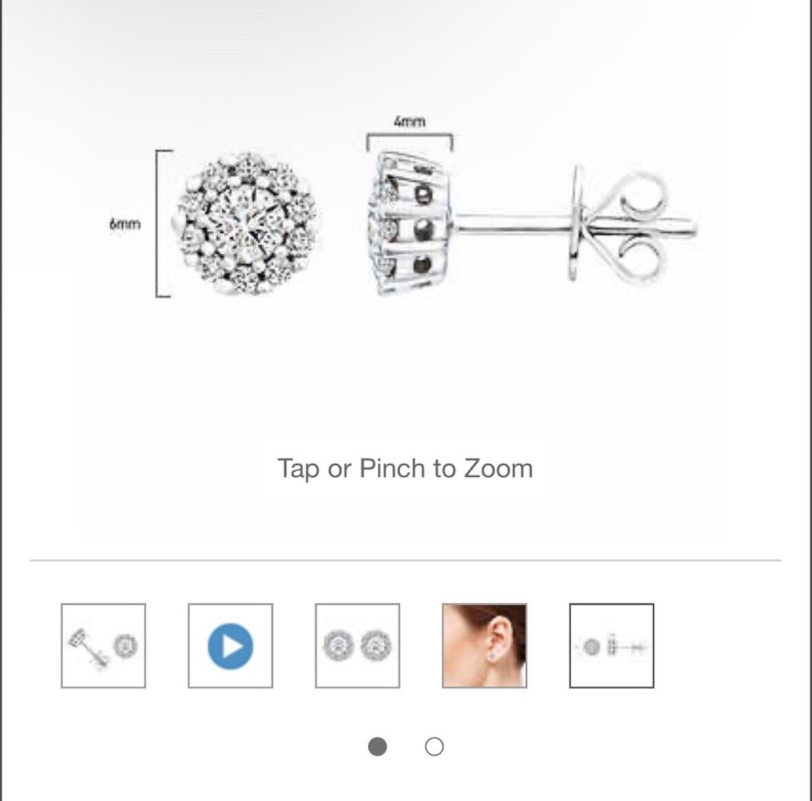 14k White Gold Diamond Stud Earrings - 0.45 ctw