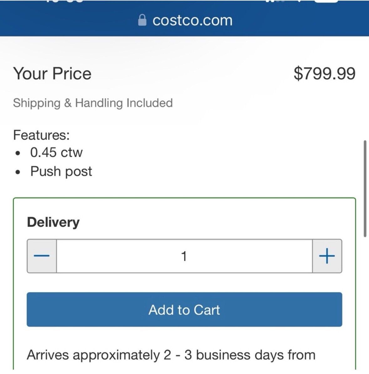 14k White Gold Diamond Stud Earrings - 0.45 ctw