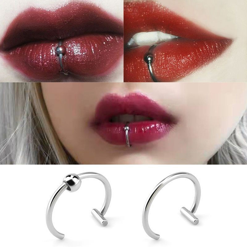 Stainless Steel Non-Pierced Nose Hoop Ring