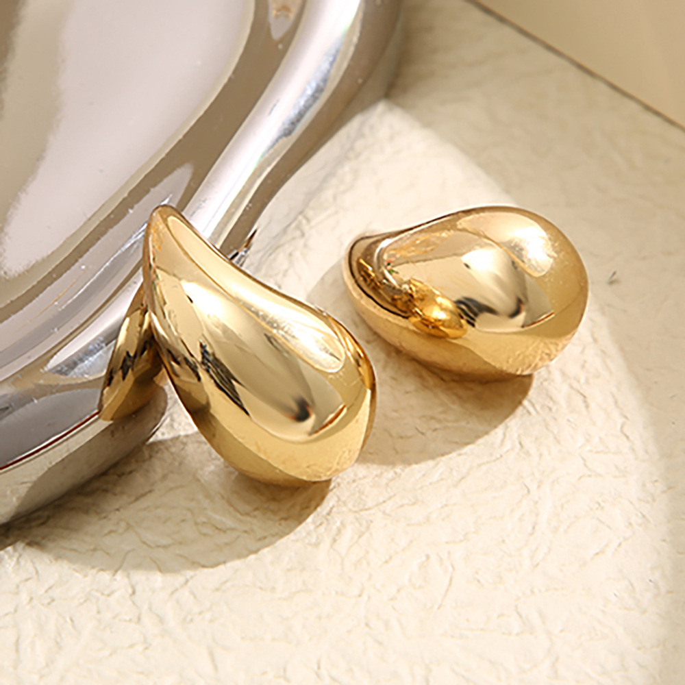 Gold Plated Teardrop Earrings for Trendy Women
