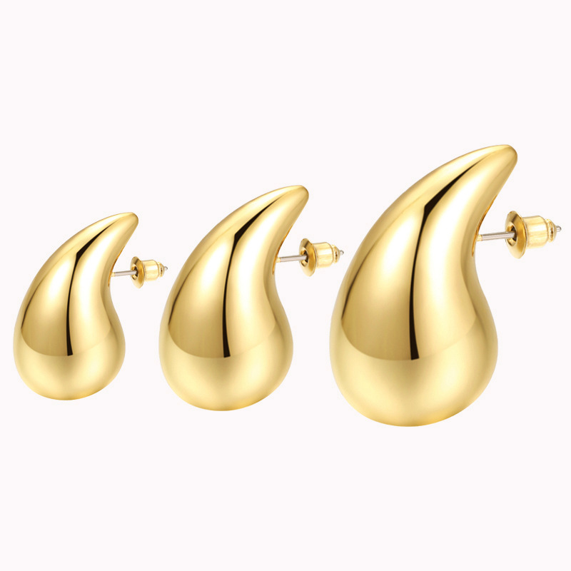 Gold Plated Teardrop Earrings for Trendy Women