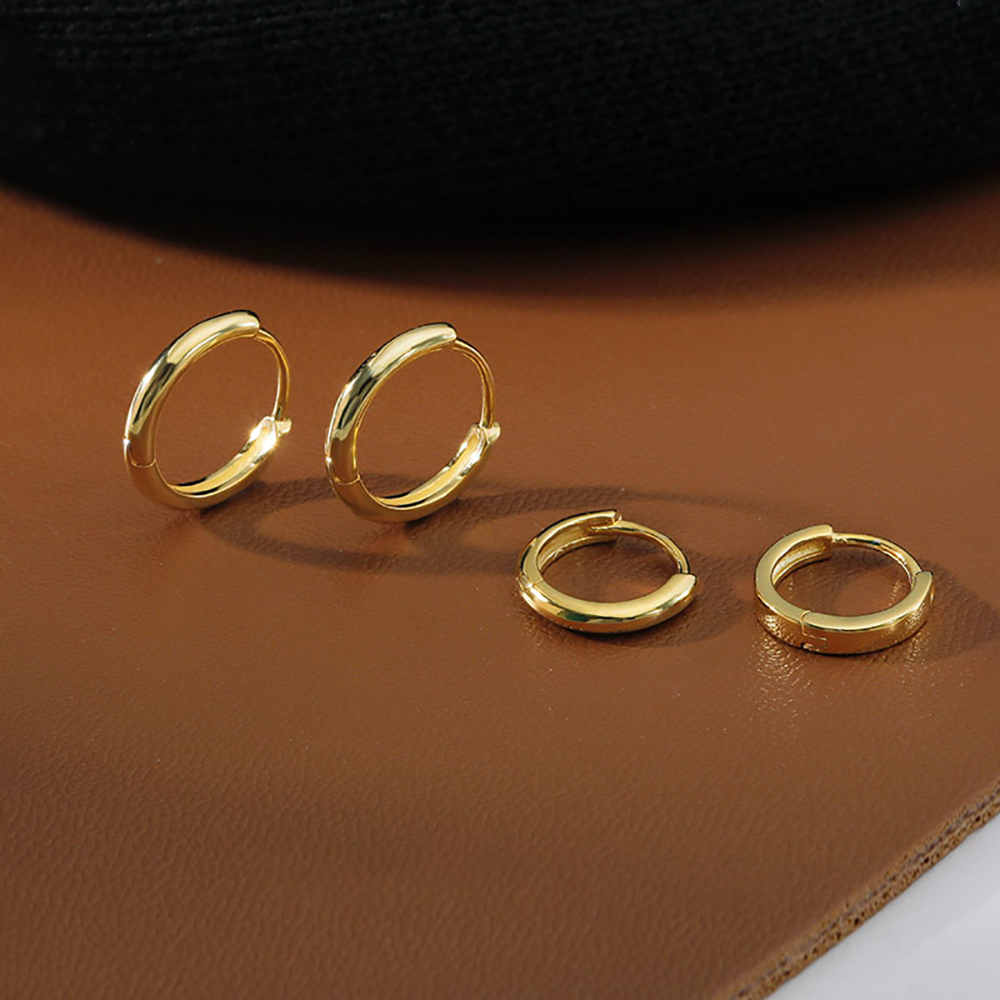 Gold Minimalist Huggie Hoop Earrings for Everyone