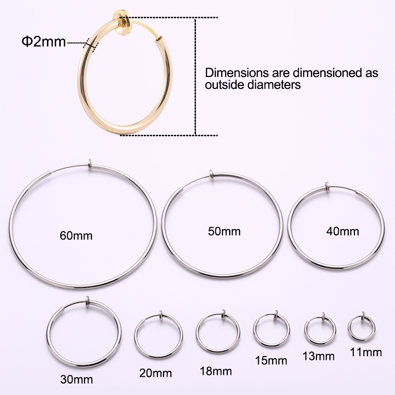 Non-Piercing Ear Cuff Clip-On Hoop Earrings