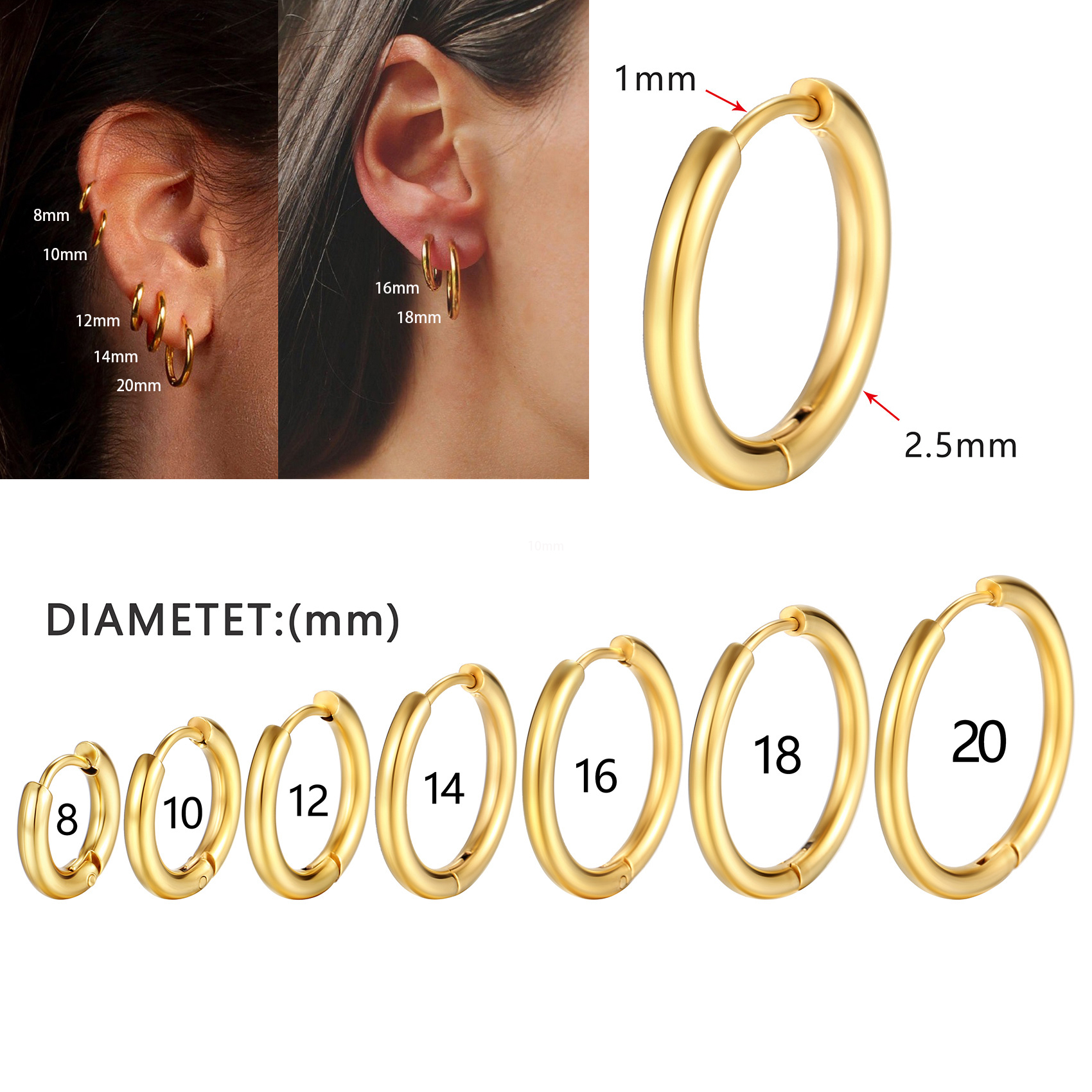 Small Gold & Silver Hoop Earrings for Everyone