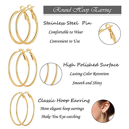 Versatile Gold & Silver Hoop Earrings Set