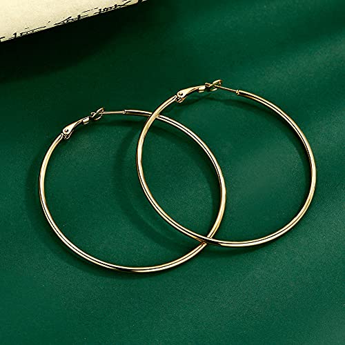 Stylish 4-Pair Big Hoop Earrings Set
