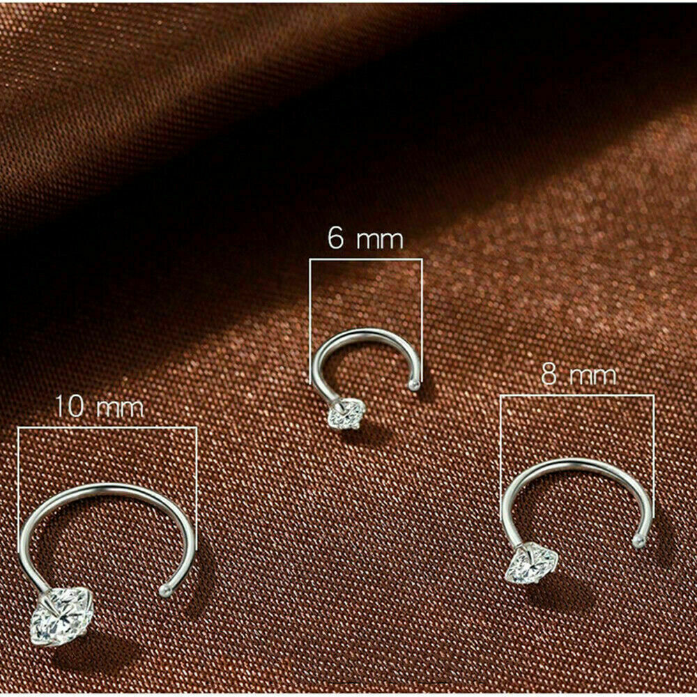 Elegant CZ Hoop Earrings in Sterling Silver