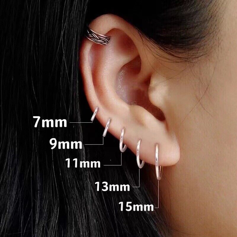 S925 Sterling Silver Mini Hoop Earrings for All