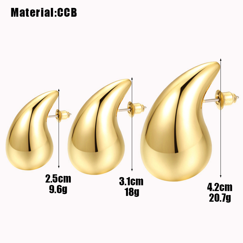Vintage Gold Waterdrop Dangle Earrings for Women