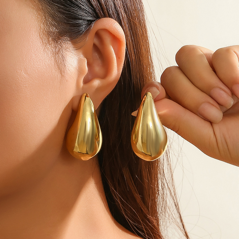 Vintage Gold Waterdrop Dangle Earrings for Women