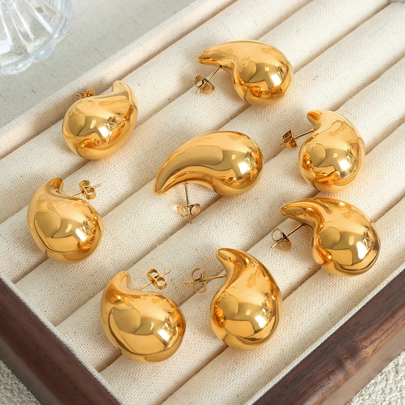 Vintage Gold Waterdrop Dangle Earrings for Women