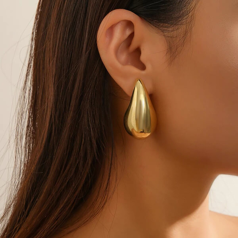 Vintage Gold Waterdrop Dangle Earrings for Women