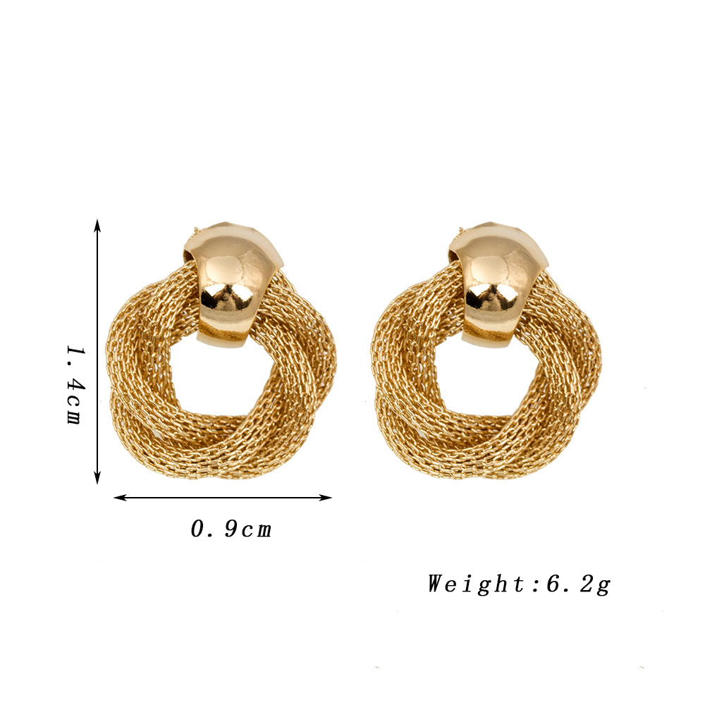 Vintage Twisted Circle Dangle Earrings for Women
