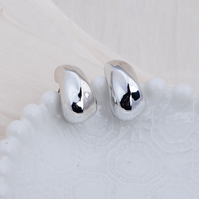 Trendy Chunky Metal Water-Drop Dangle Earrings