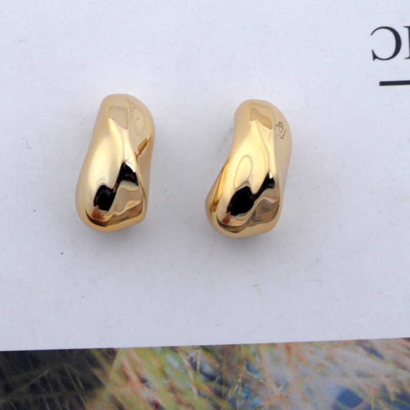 Trendy Chunky Metal Water-Drop Dangle Earrings