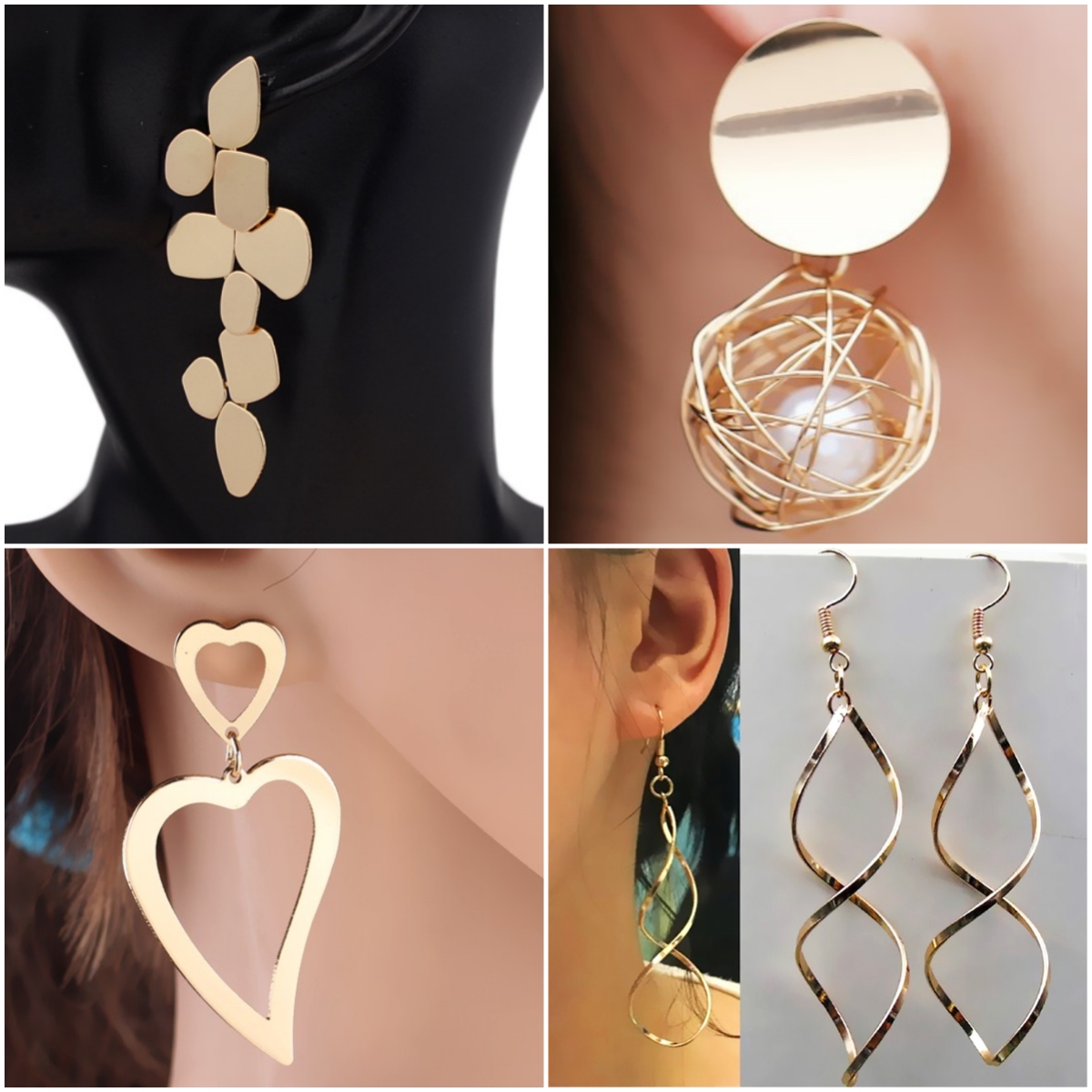 Retro Irregular Drop Earrings for Women