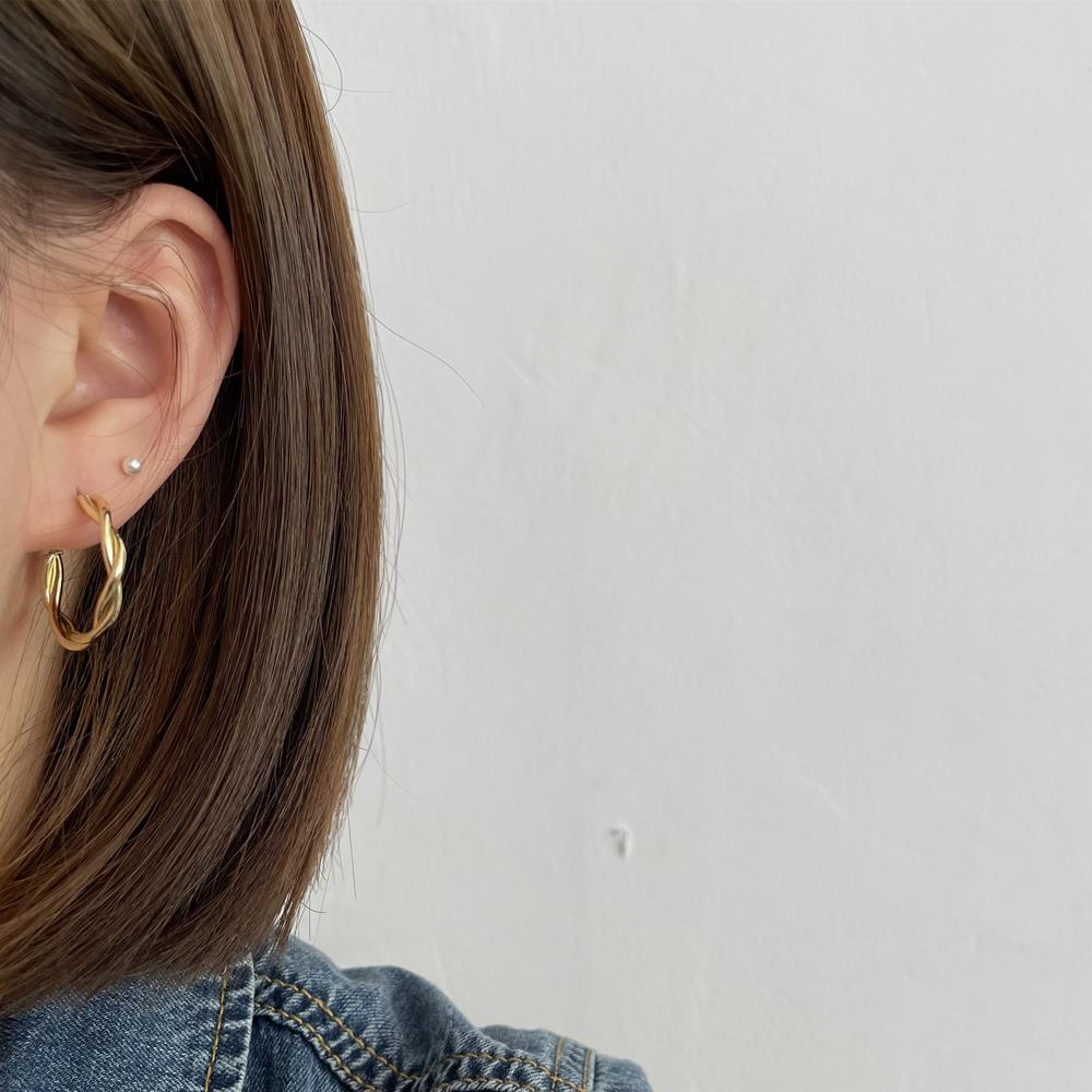 Trendy Vintage Braid Circle Dangle Earrings