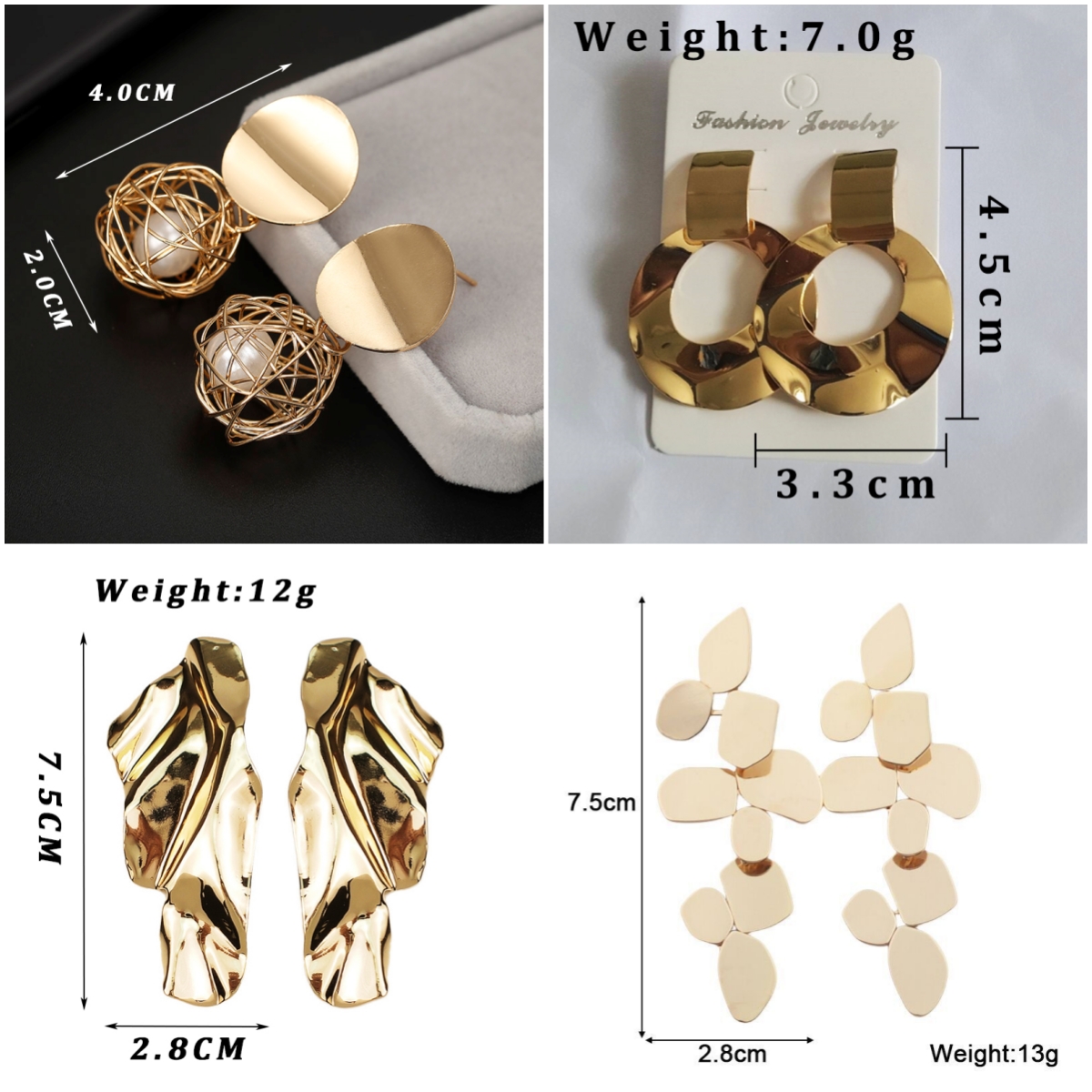 Retro Irregular Drop Earrings for Women