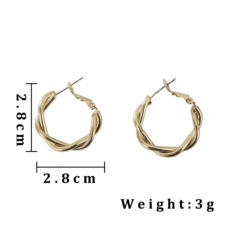 Trendy Vintage Braid Circle Dangle Earrings