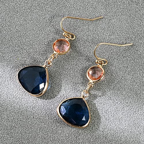 Handmade Sapphire Blue Dangle Earrings for Women
