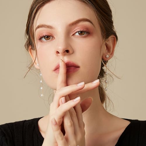 Handmade Gold Pearl Drop Dangle Earrings