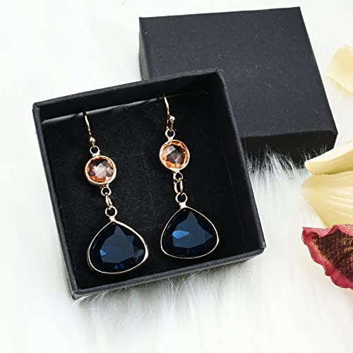 Handmade Sapphire Blue Dangle Earrings for Women