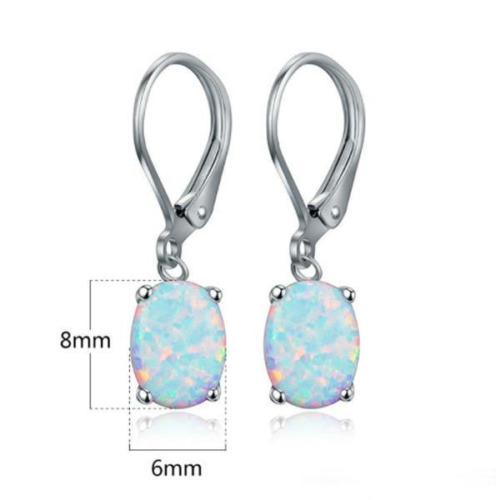 Turquoise Dangle Drop Earrings in 925 Silver