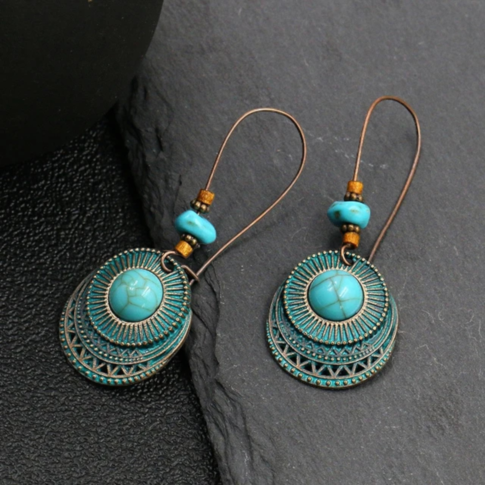Turquoise Vintage Boho Dangle Earrings for Women